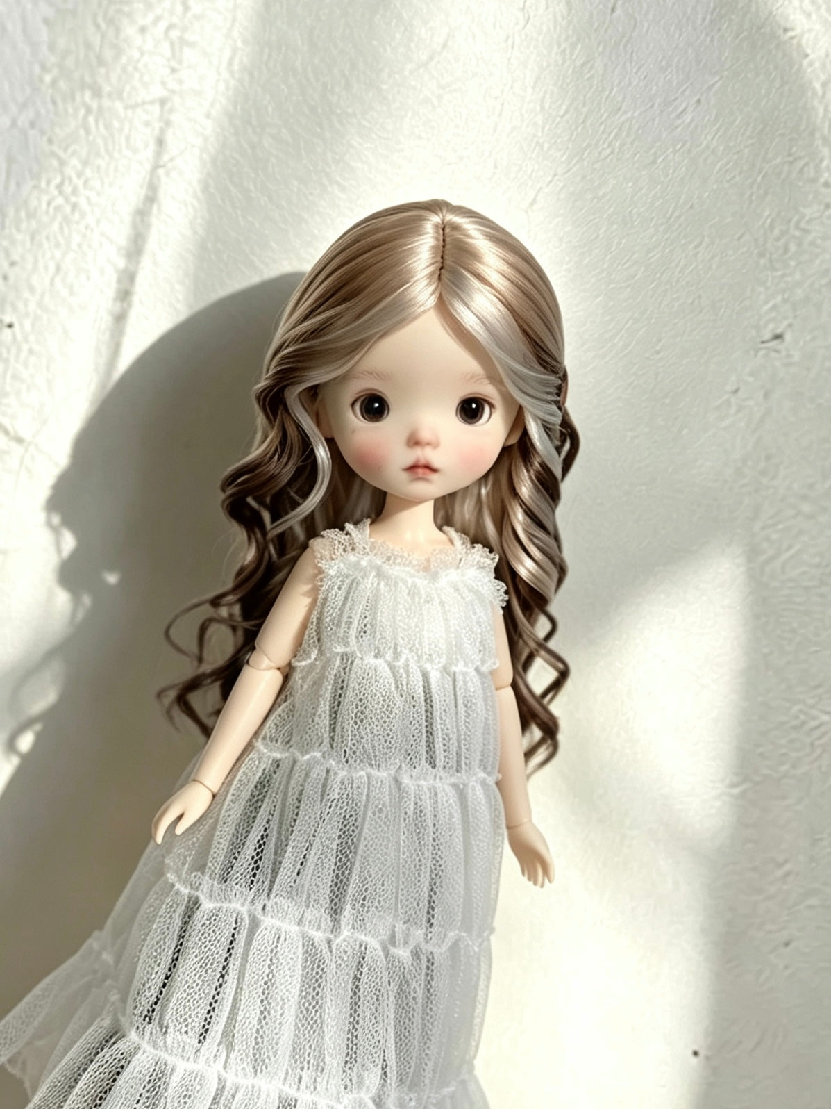 Mohair Romantic Waves BJD Wig - Handmade Doll Hair - ToastDoll