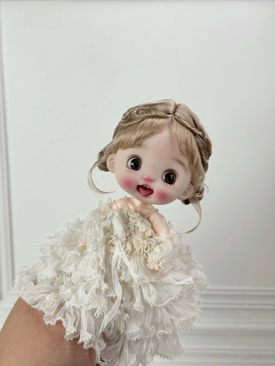 Ponytail Bun OB11 Wig - Handmade Doll Hair - ToastDoll