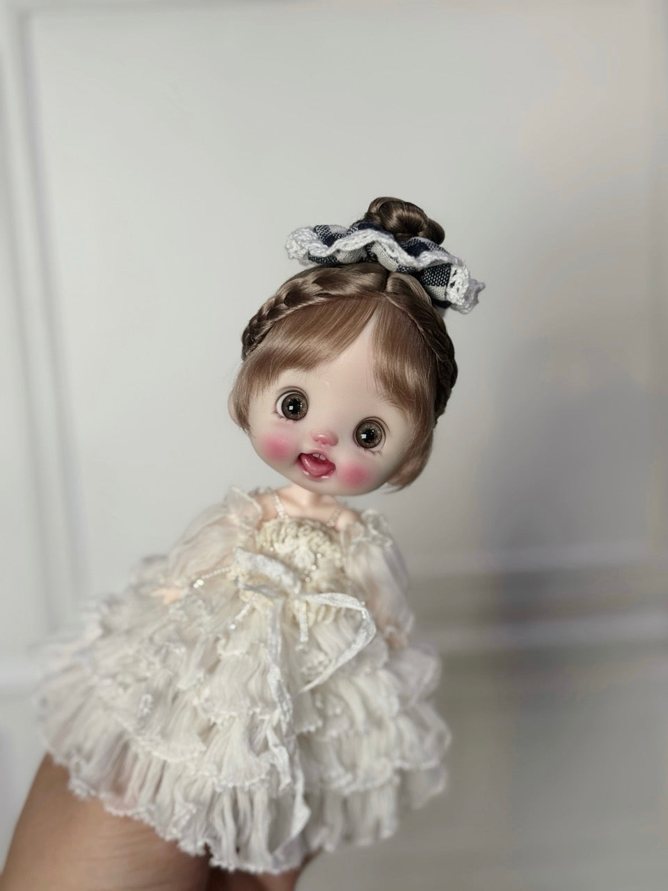 Ponytail Bun OB11 Wig - Handmade Doll Hair - ToastDoll