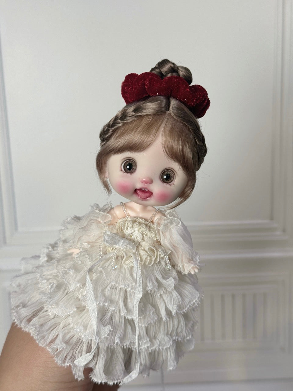 Ponytail Bun OB11 Wig - Handmade Doll Hair - ToastDoll