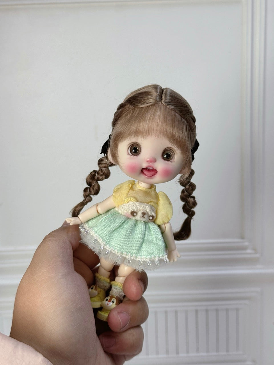 Softly Styled Braided OB11 Wig - Handmade Doll Hair - ToastDoll