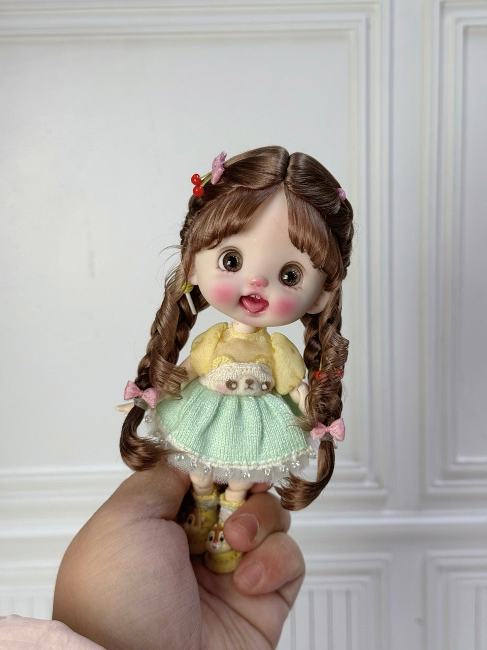 Softly Styled Braided OB11 Wig - Handmade Doll Hair - ToastDoll