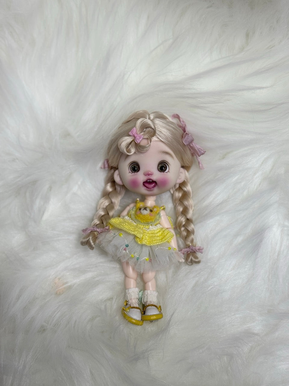 Softly Styled Braided OB11 Wig - Handmade Doll Hair - ToastDoll