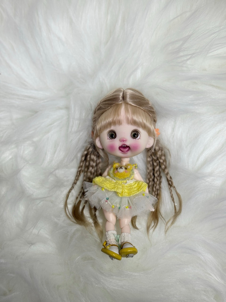 Softly Styled Braided OB11 Wig - Handmade Doll Hair - ToastDoll