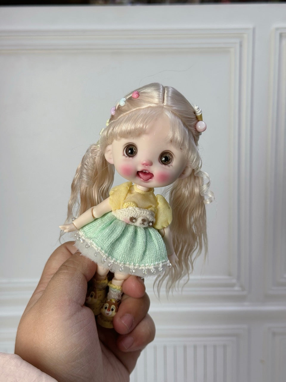 Twin Ponytail OB11 Wig - Handmade Doll Hair - ToastDoll