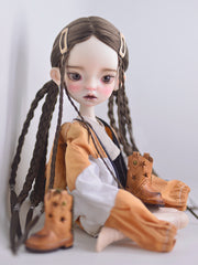 Handmade Shoes for Blythe/BJD, Punk Star Cutout Chain Boots