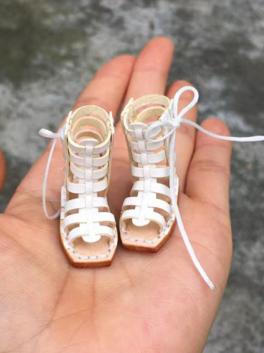 Handmade Shoes for Blythe/BJD, Roman Gladiator Leather Sandals