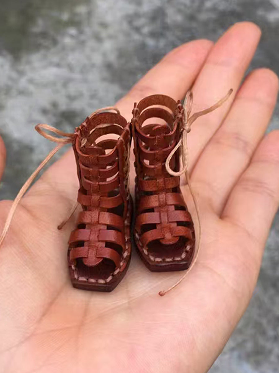Handmade Shoes for Blythe/BJD, Roman Gladiator Leather Sandals