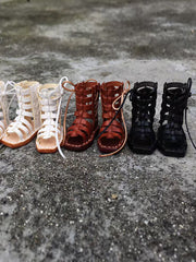 Handmade Shoes for Blythe/BJD, Roman Gladiator Leather Sandals