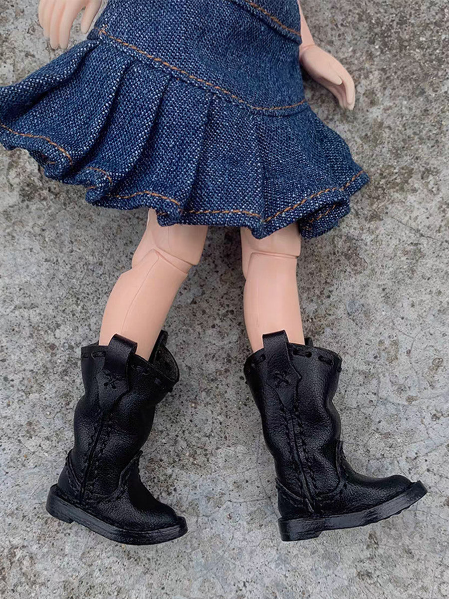 Handmade Shoes for Blythe/Obitsu, Leather Boots
