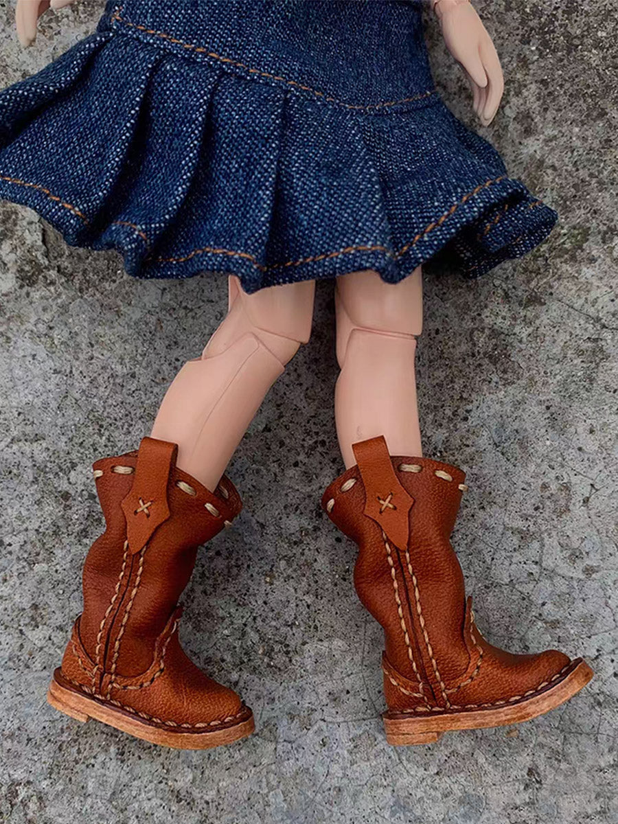 Handmade Shoes for Blythe/Obitsu, Leather Boots