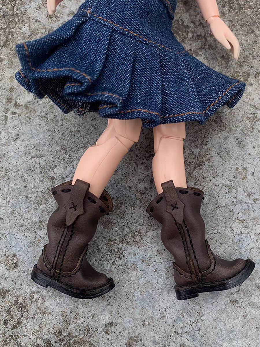 Handmade Shoes for Blythe/Obitsu, Leather Boots