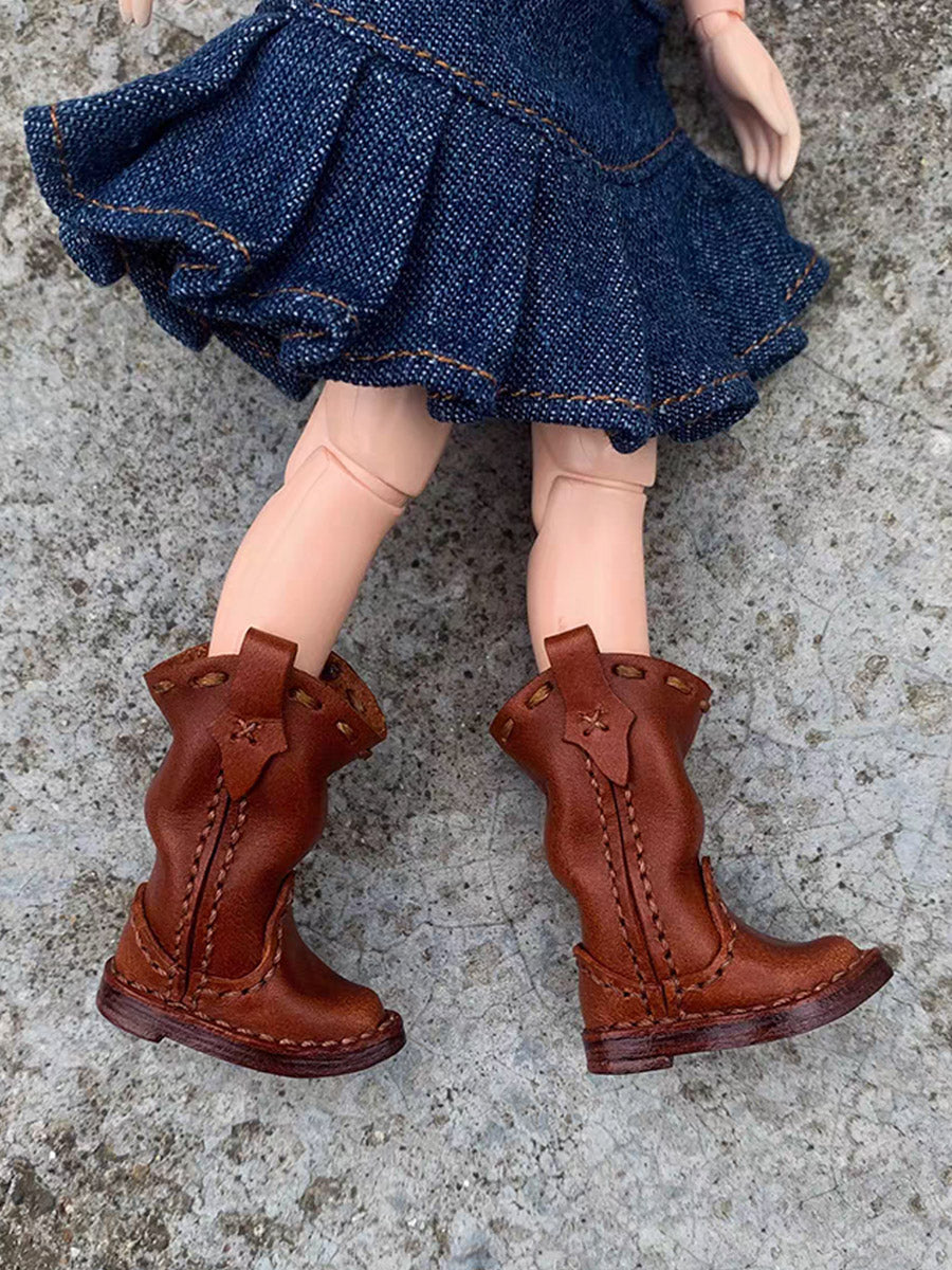 Handmade Shoes for Blythe/Obitsu, Leather Boots