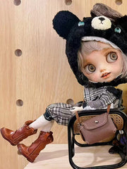 Handmade Shoes for Blythe/Obitsu, Leather Boots