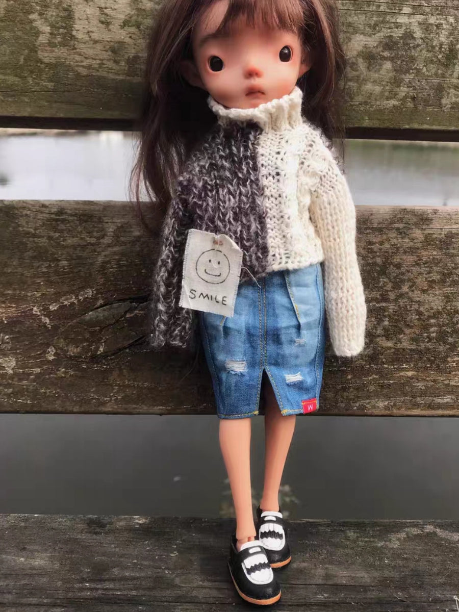 Handmade Shoes for Blythe/BJD, Two-Tone Fringe Loafers