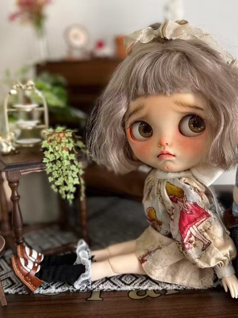 Handmade Shoes for Blythe/BJD, Two-Tone Fringe Loafers