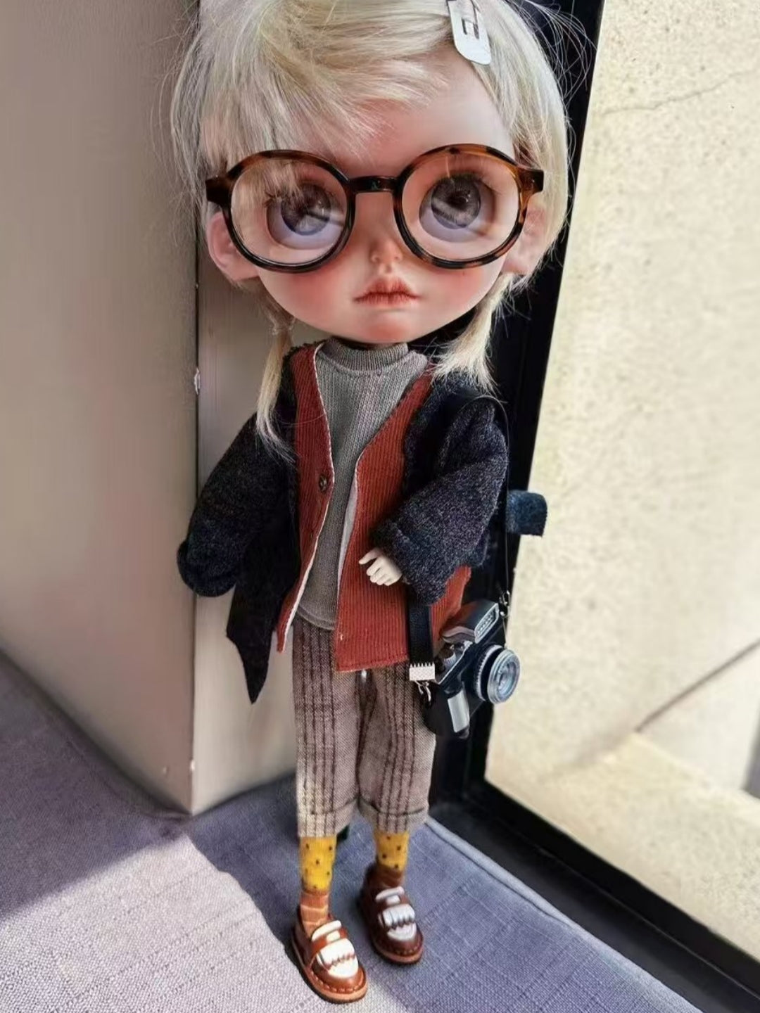 Handmade Shoes for Blythe/BJD, Two-Tone Fringe Loafers