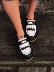 Handmade Shoes for Blythe/BJD, Two-Tone Fringe Loafers