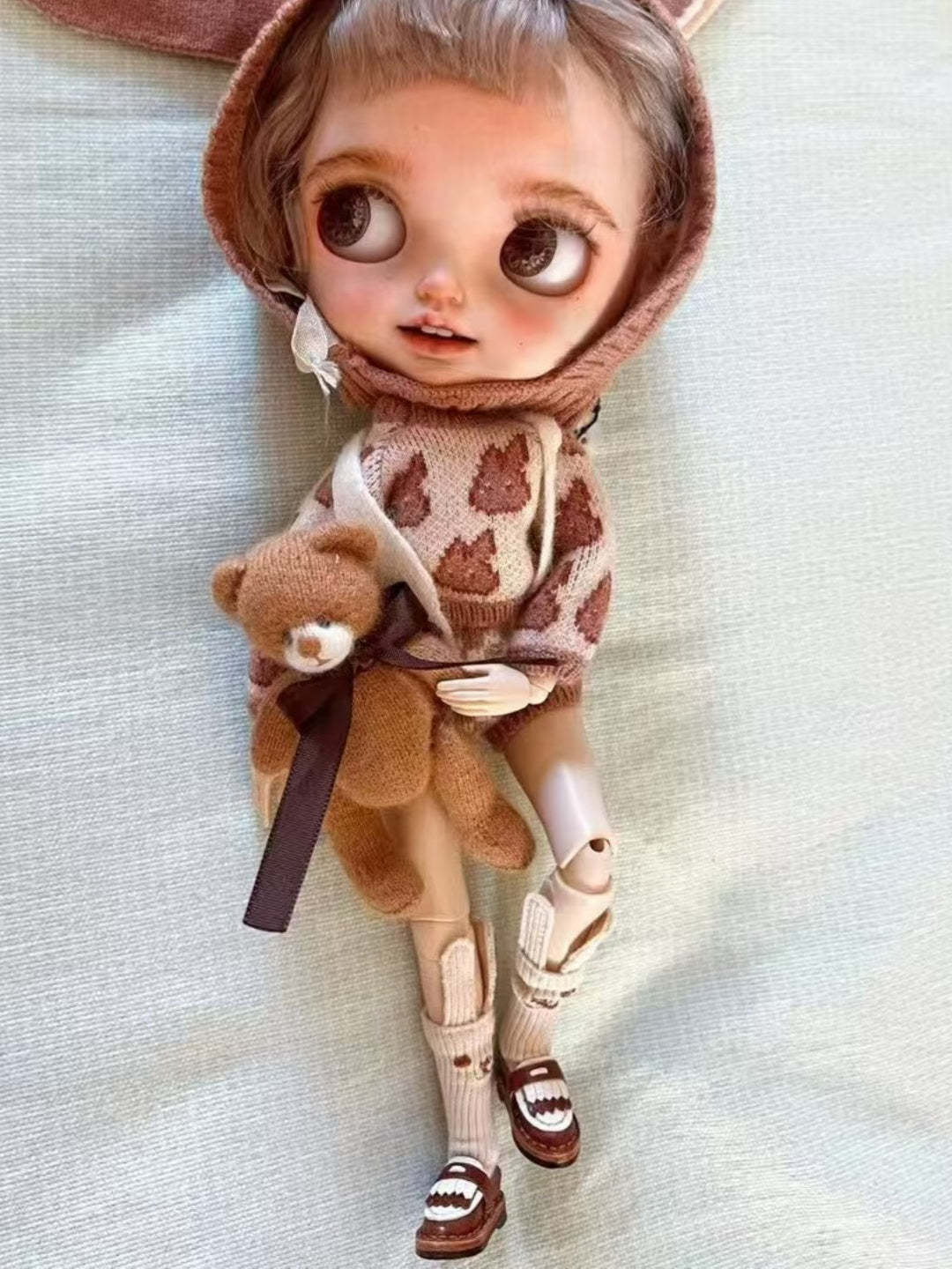 Handmade Shoes for Blythe/BJD, Two-Tone Fringe Loafers