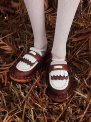 Handmade Shoes for Blythe/BJD, Two-Tone Fringe Loafers