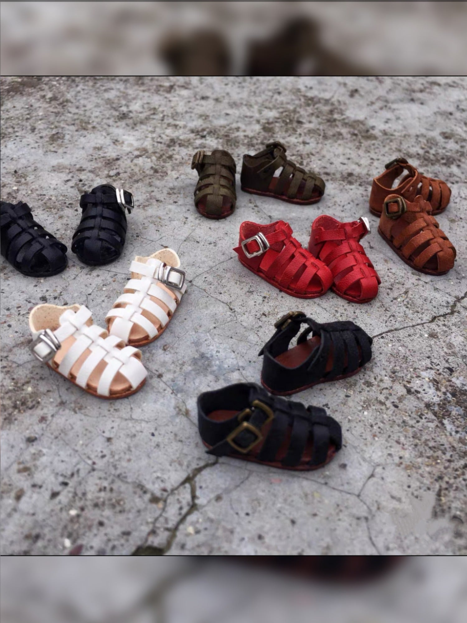 Leather Fisherman Blythe Sandals Flat Lay | ToastDoll