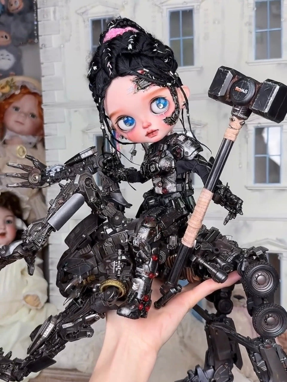 Cyberpunk Mech Maiden Custom Blythe Commission With Ride｜ToastDoll