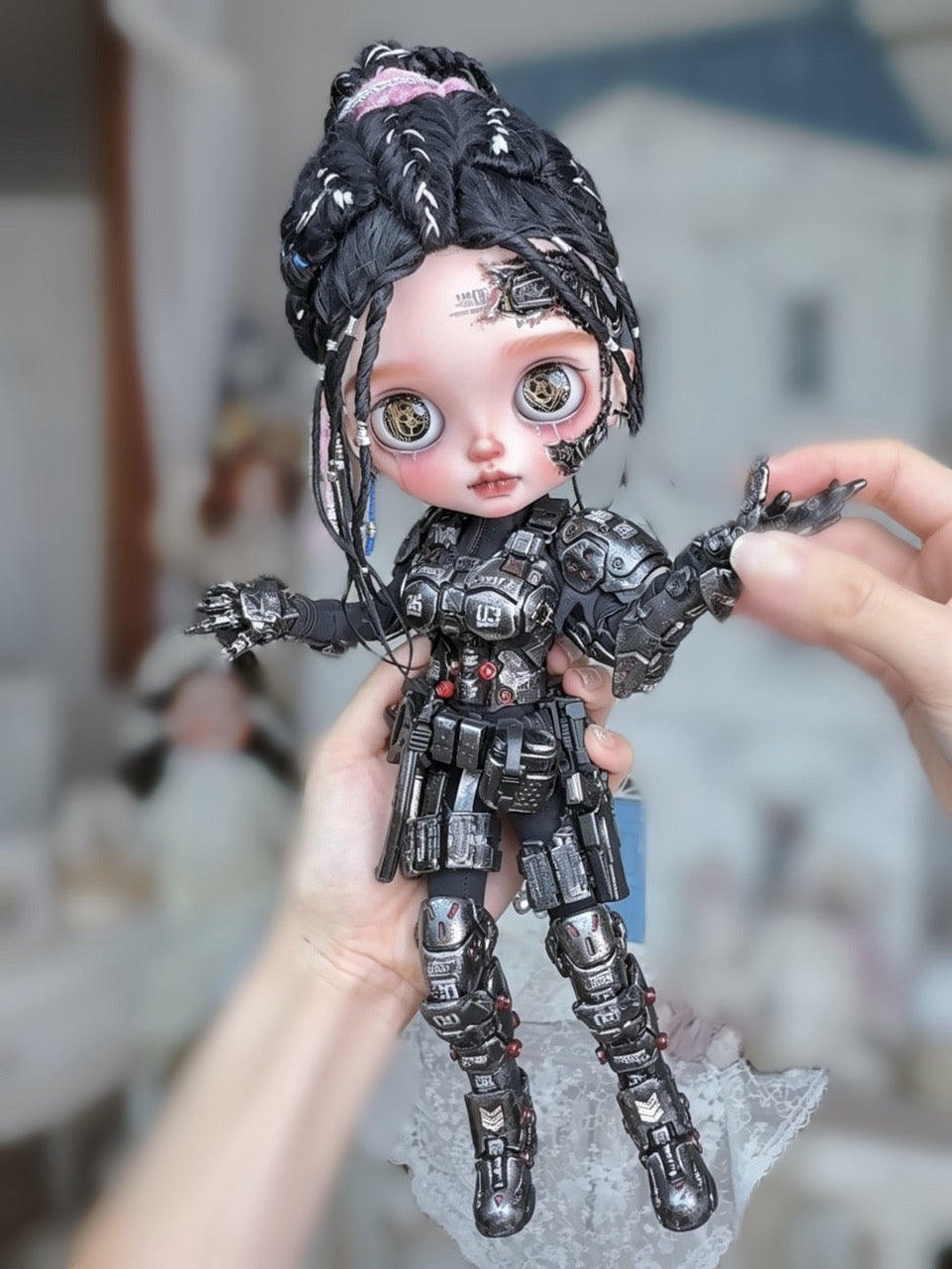 Cyberpunk Mech Maiden - Custom Blythe Commission - ToastDoll