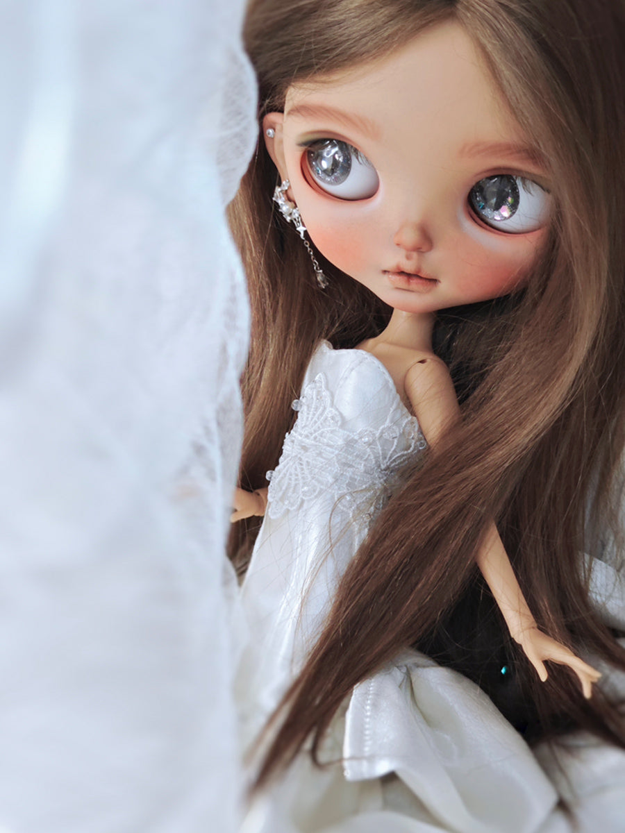 OOAK Custom Blythe Doll For Commission, Tan Skin Elegant Lady