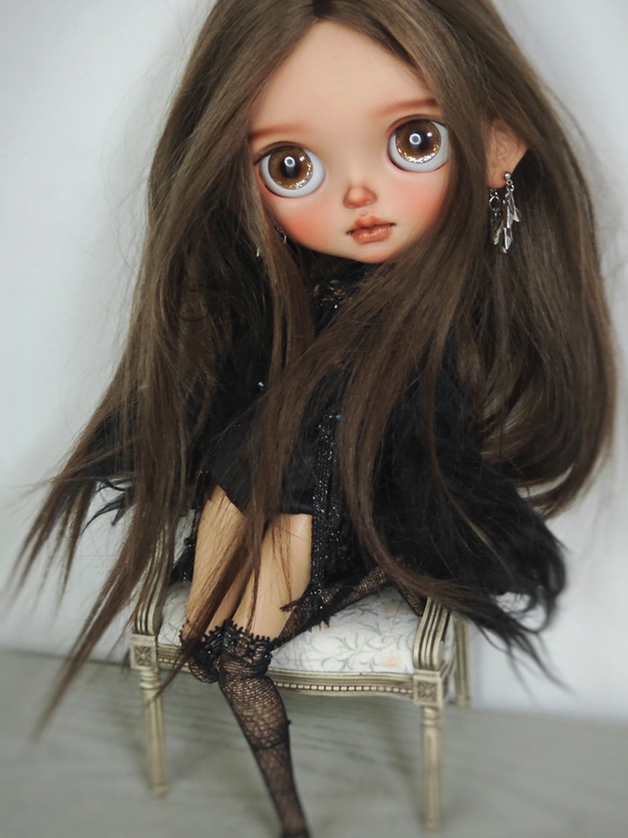 OOAK Custom Blythe Doll For Commission, Tan Skin Mysterious Charm
