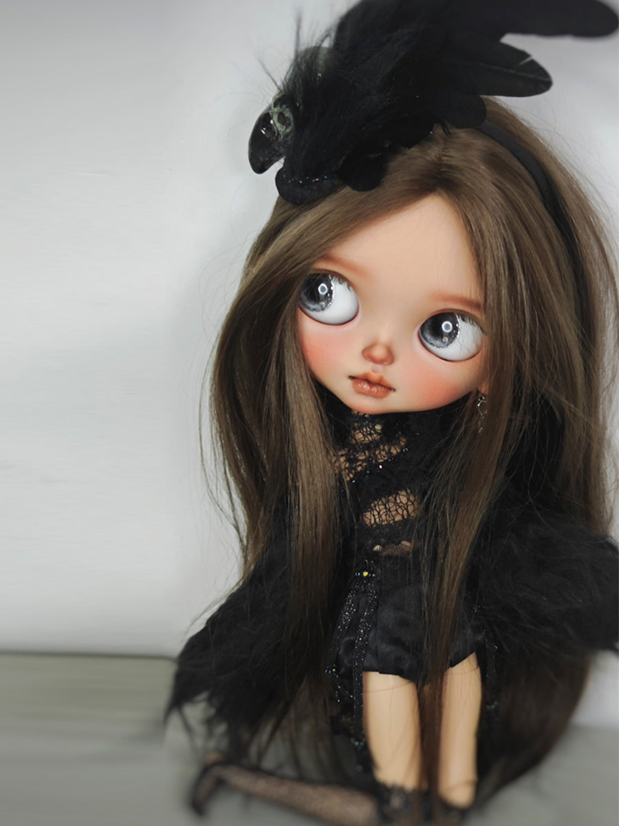 OOAK Custom Blythe Doll For Commission, Tan Skin Mysterious Charm