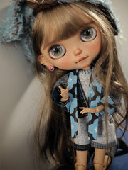 OOAK Custom Blythe Doll For Commission, Pursed Lips Cutie