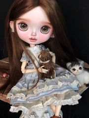 Vanille Custom Blythe OOAK Eyelids Half Body Shot | ToastDoll