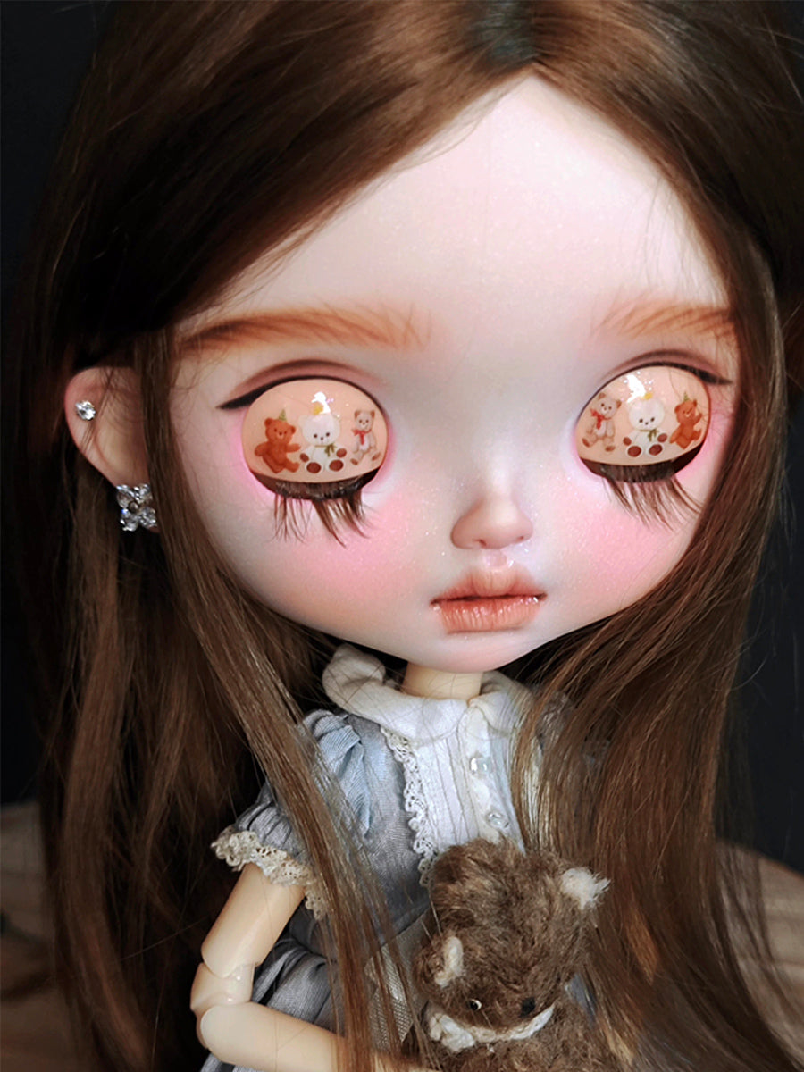 Vanille Custom Blythe OOAK Eyelids | ToastDoll