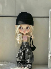 Black Baggy Street Blythe 1/6 BJD Outfit | ToastDoll