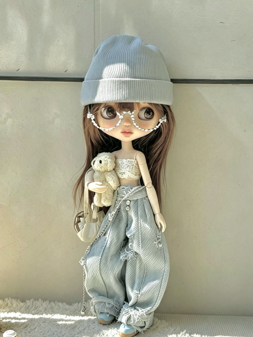 Blue Baggy Street Blythe 1/6 BJD Outfit | ToastDoll