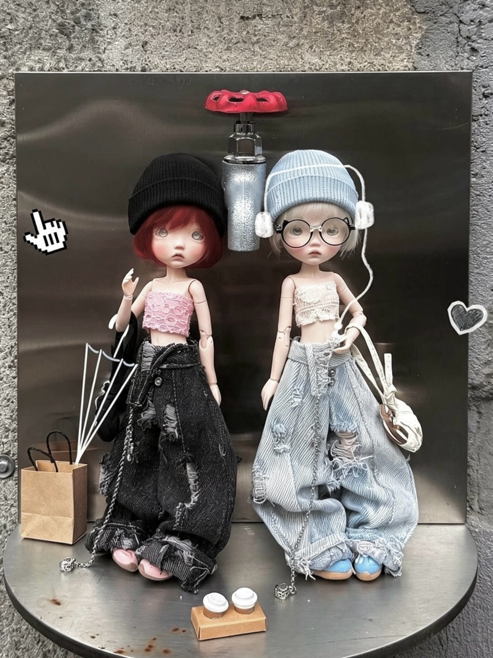 Baggy Street Blythe 1/6 BJD Outfit - Handmade Clothes - ToastDoll