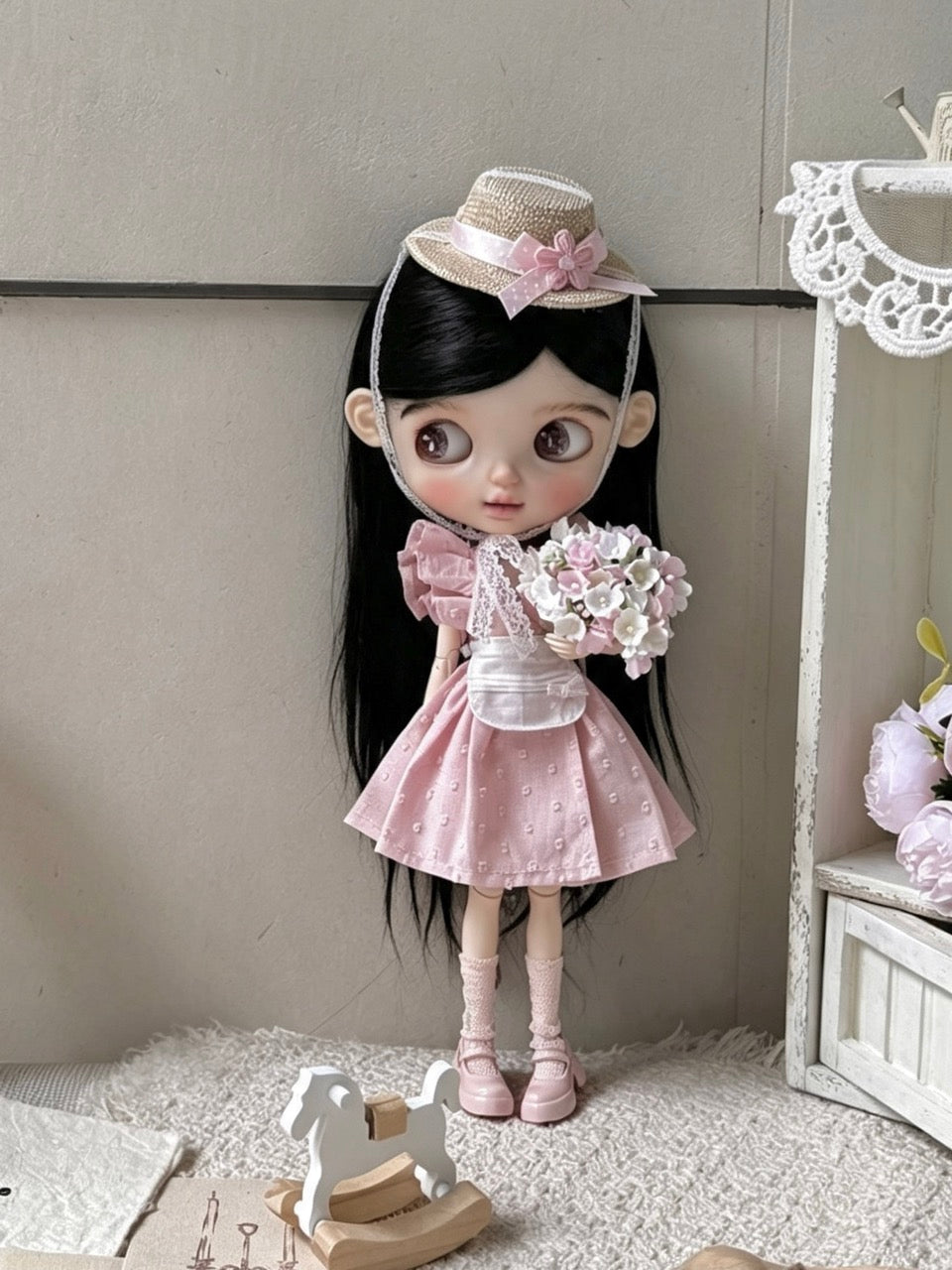 Garden Picnic Blythe 1/6 BJD Outfit - Handmade Clothes - ToastDoll