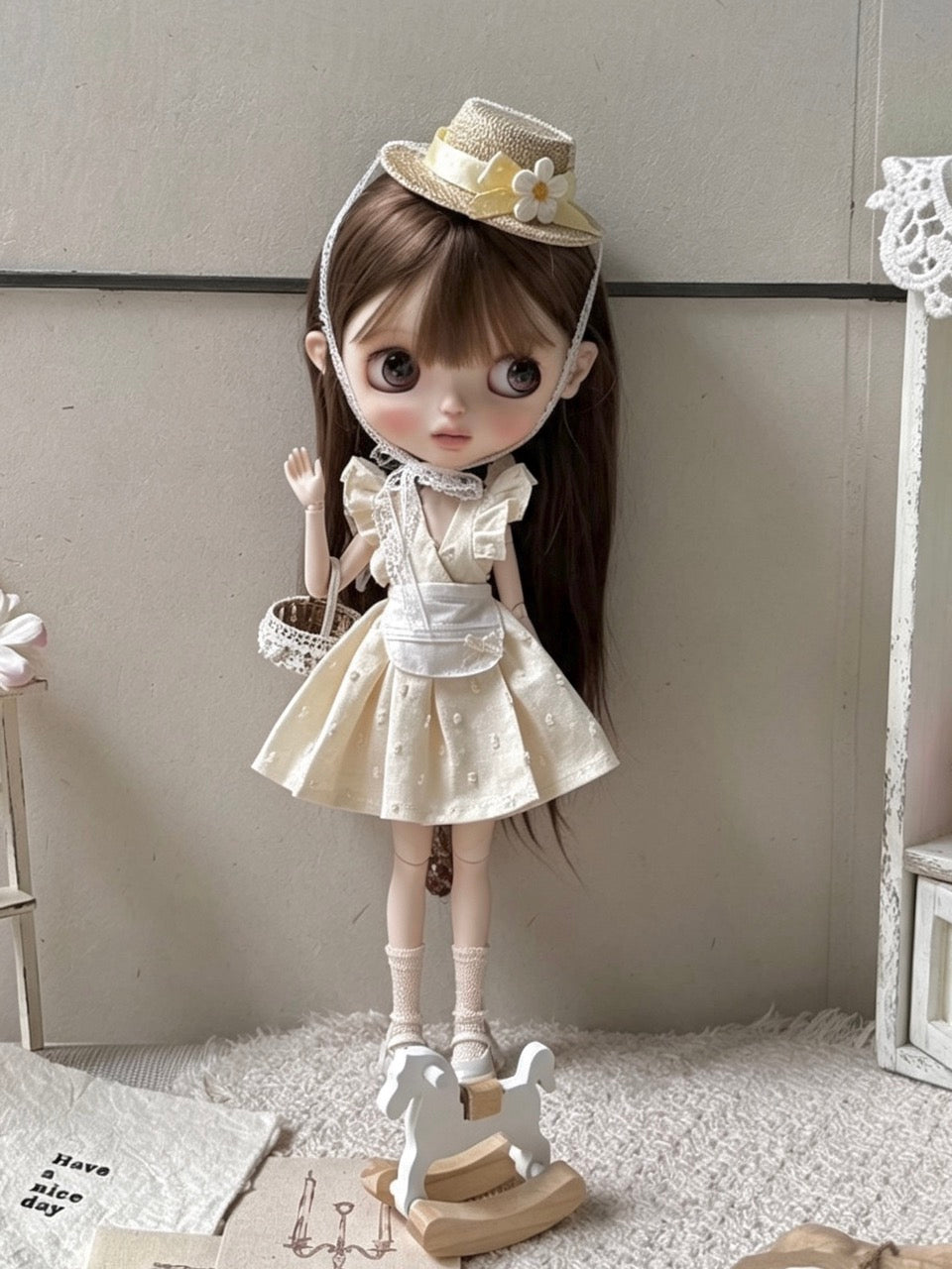 Garden Picnic Blythe 1/6 BJD Outfit - Handmade Clothes - ToastDoll