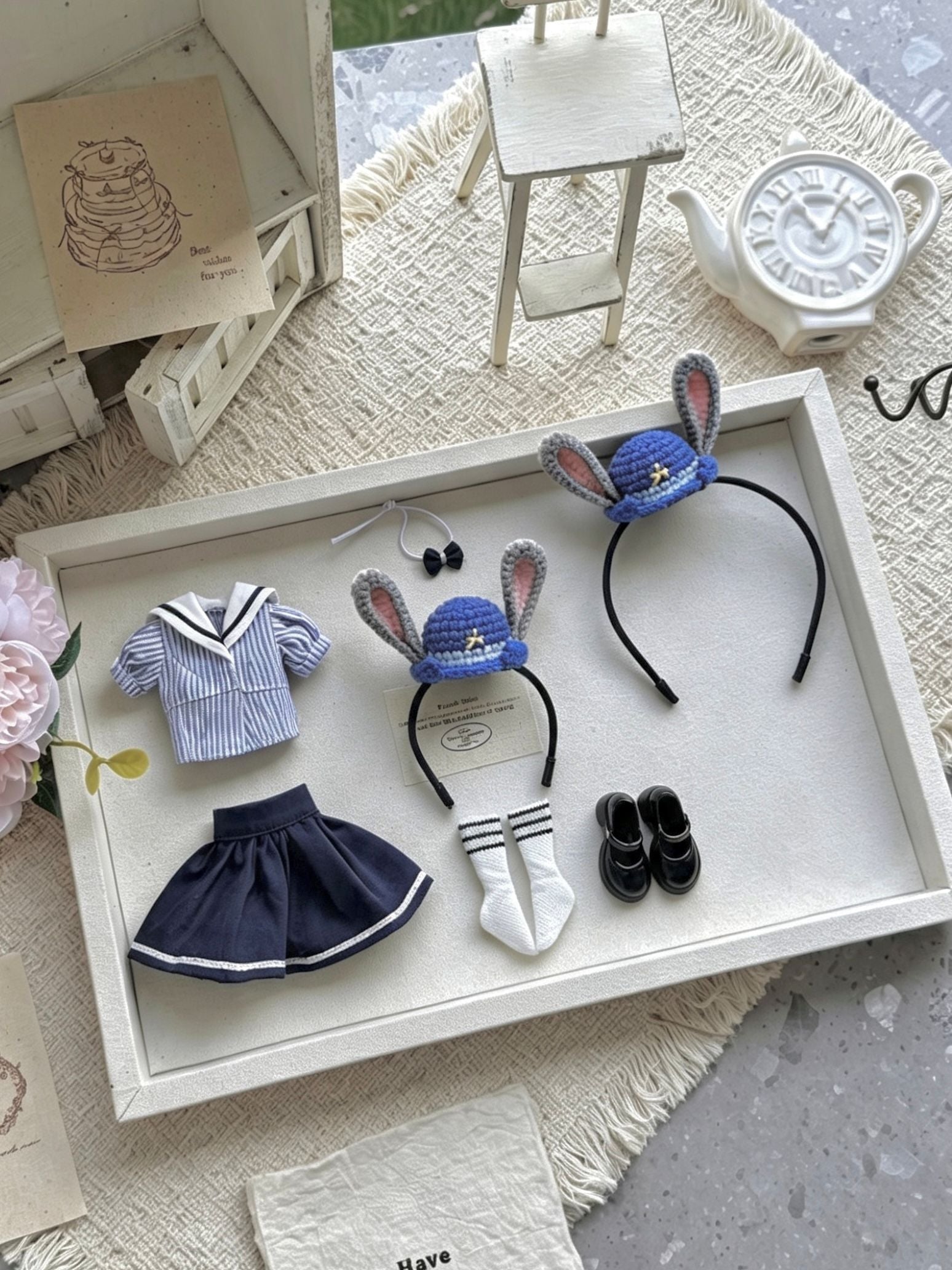 Romantic Sailor Blythe BJD Set - Handmade Doll Clothes - ToastDoll