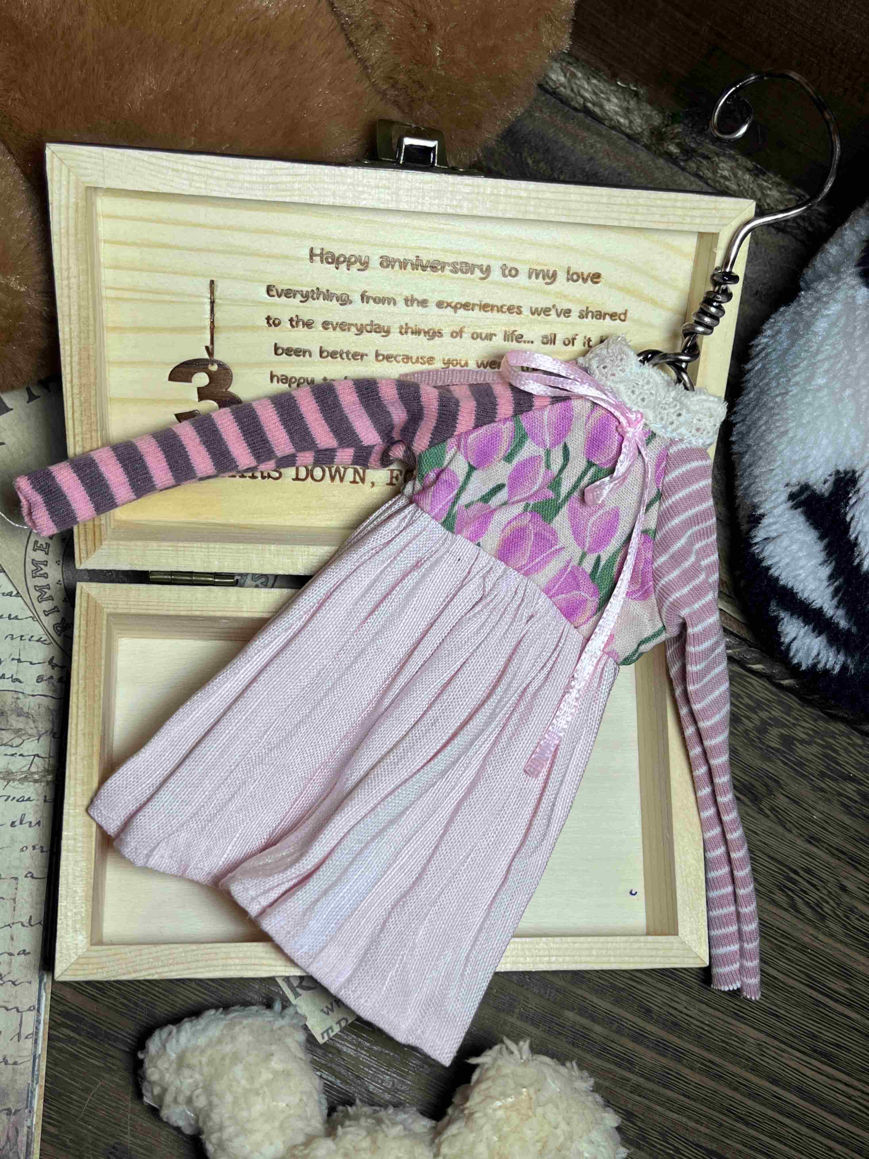 Pink Tulip Floral Blythe Dress Flat Lay | ToastDoll