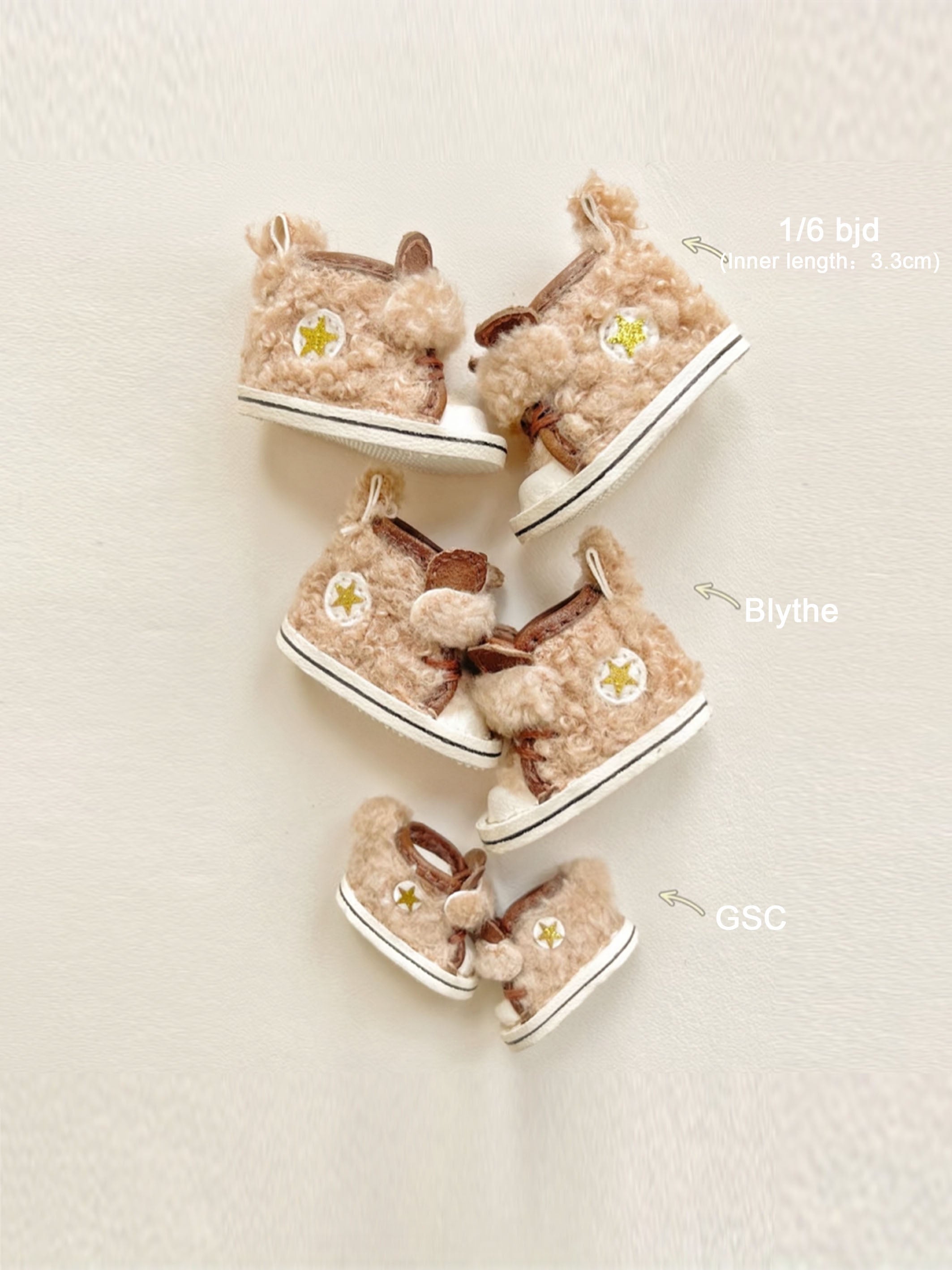 Handmade Shoes for Blythe/ Ob24/ Ob22/ BJD/GSC, Fluffy Middle Top Animal Boots