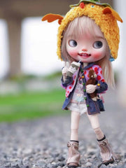 Handmade Shoes for Blythe/ Ob24/ Ob22/ BJD/GSC, Distressed 2 in 1 Boots