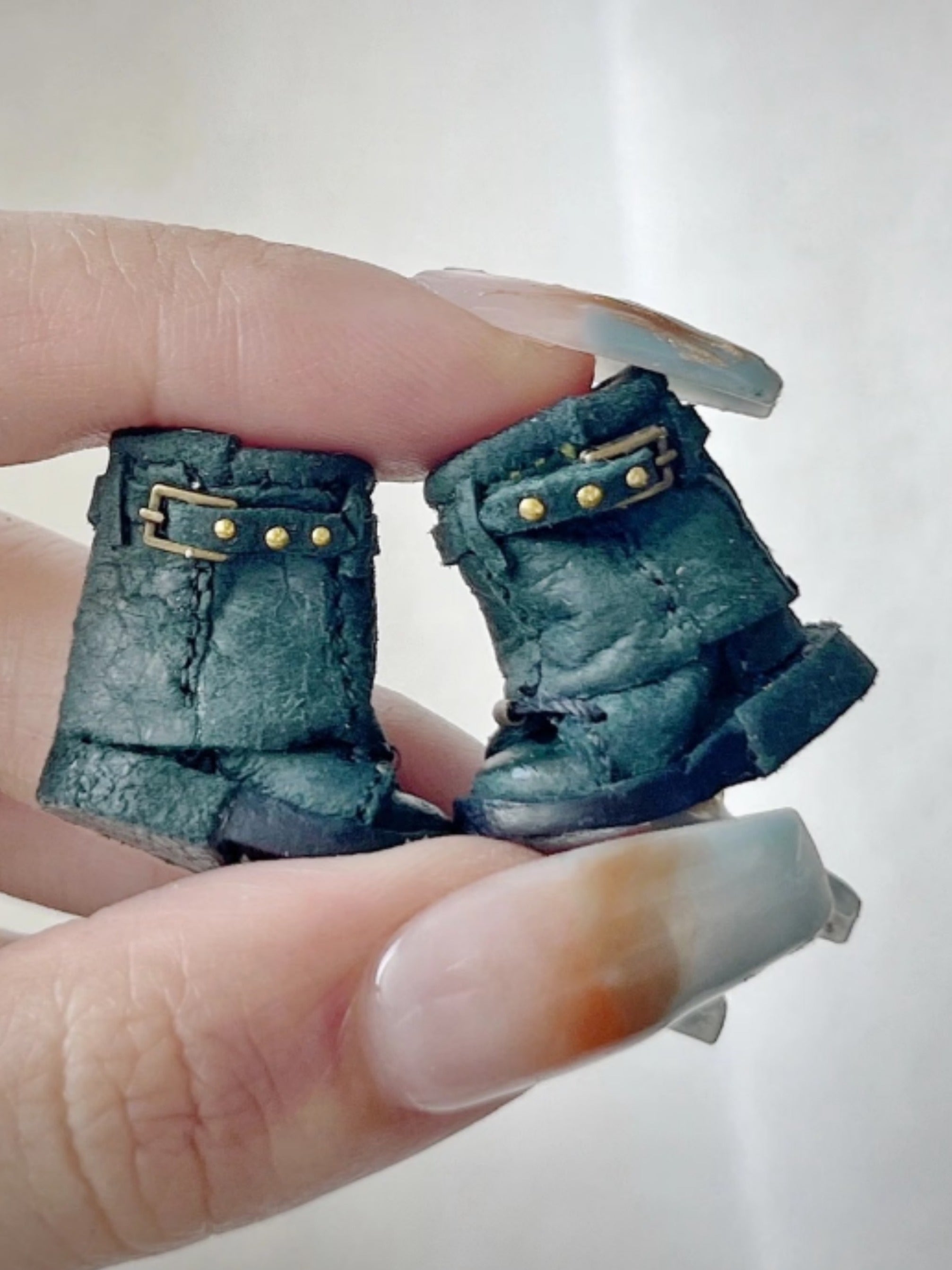 Handmade Shoes for Blythe/ Ob24/ Ob22/ BJD/GSC, Distressed 2 in 1 Boots