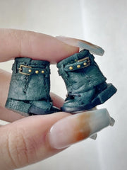 Handmade Shoes for Blythe/ Ob24/ Ob22/ BJD/GSC, Distressed 2 in 1 Boots