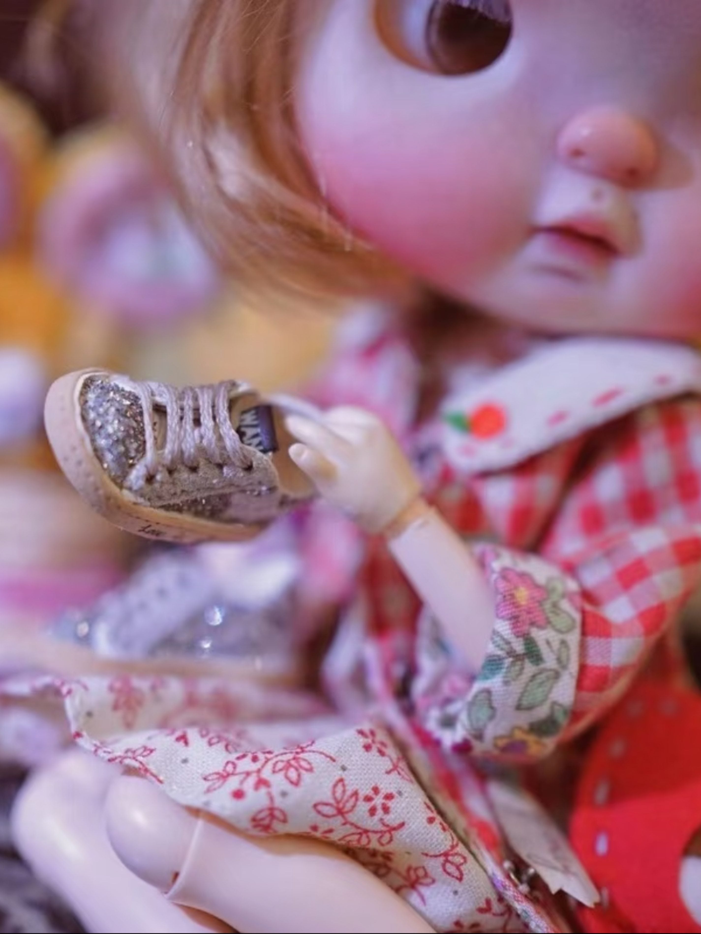 Handmade Shoes for Blythe/Obitsu/BJD/GSC, Glitter Dirty Shoes