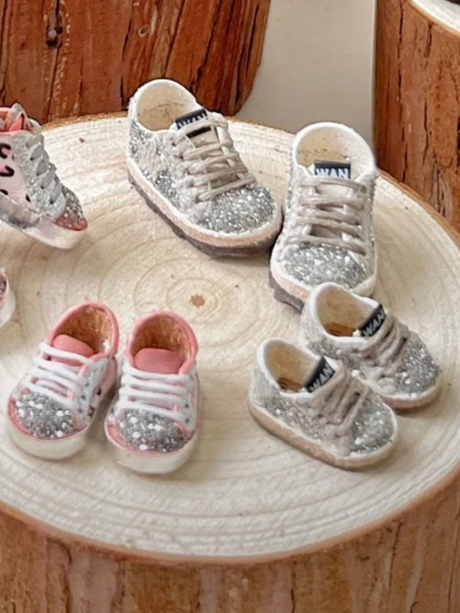 Handmade Shoes for Blythe/Obitsu/BJD/GSC, Glitter Dirty Shoes