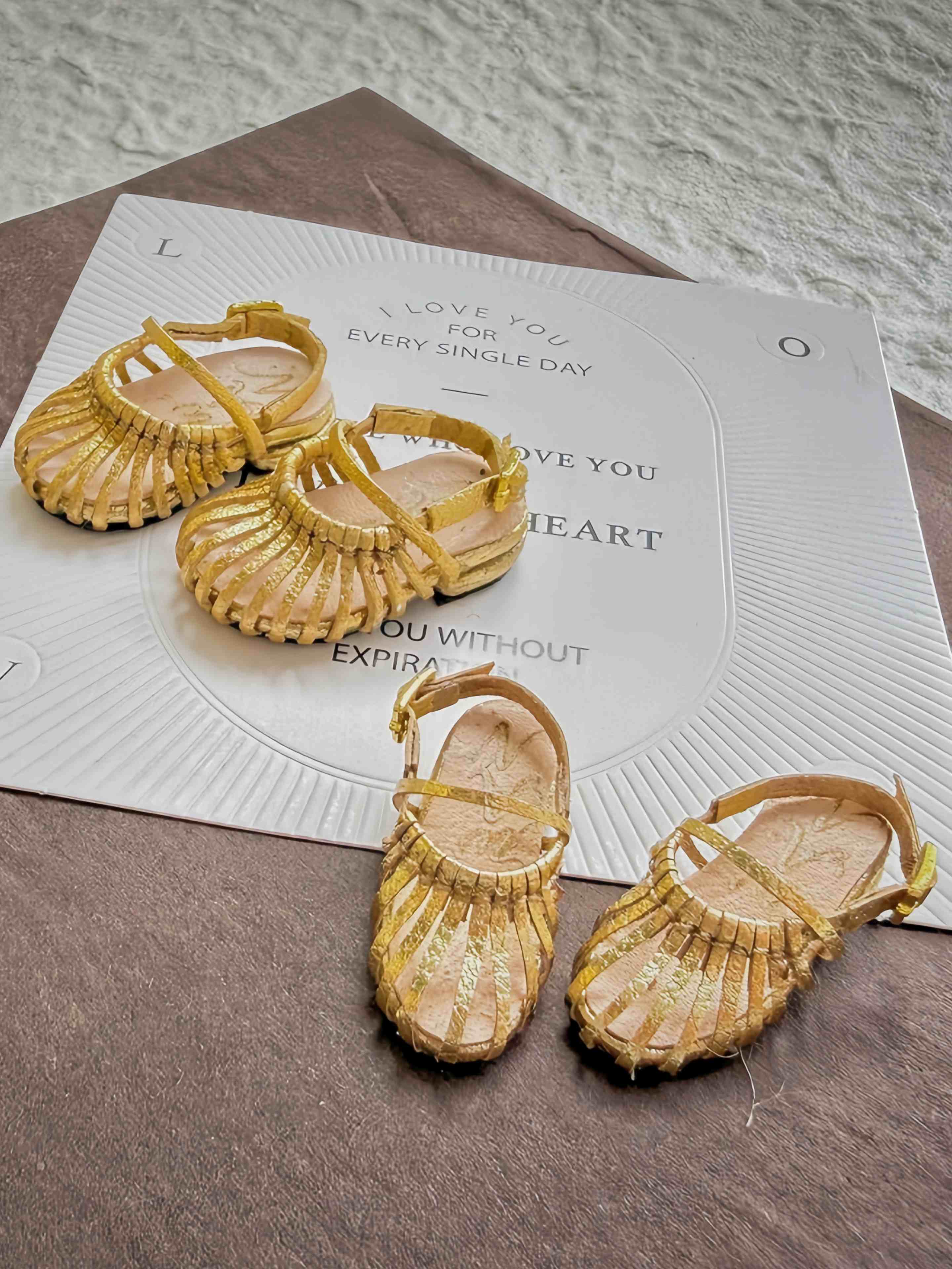Retro Roman Leather Blythe OB11 Sandals - Handmade Doll Shoes - ToastDoll