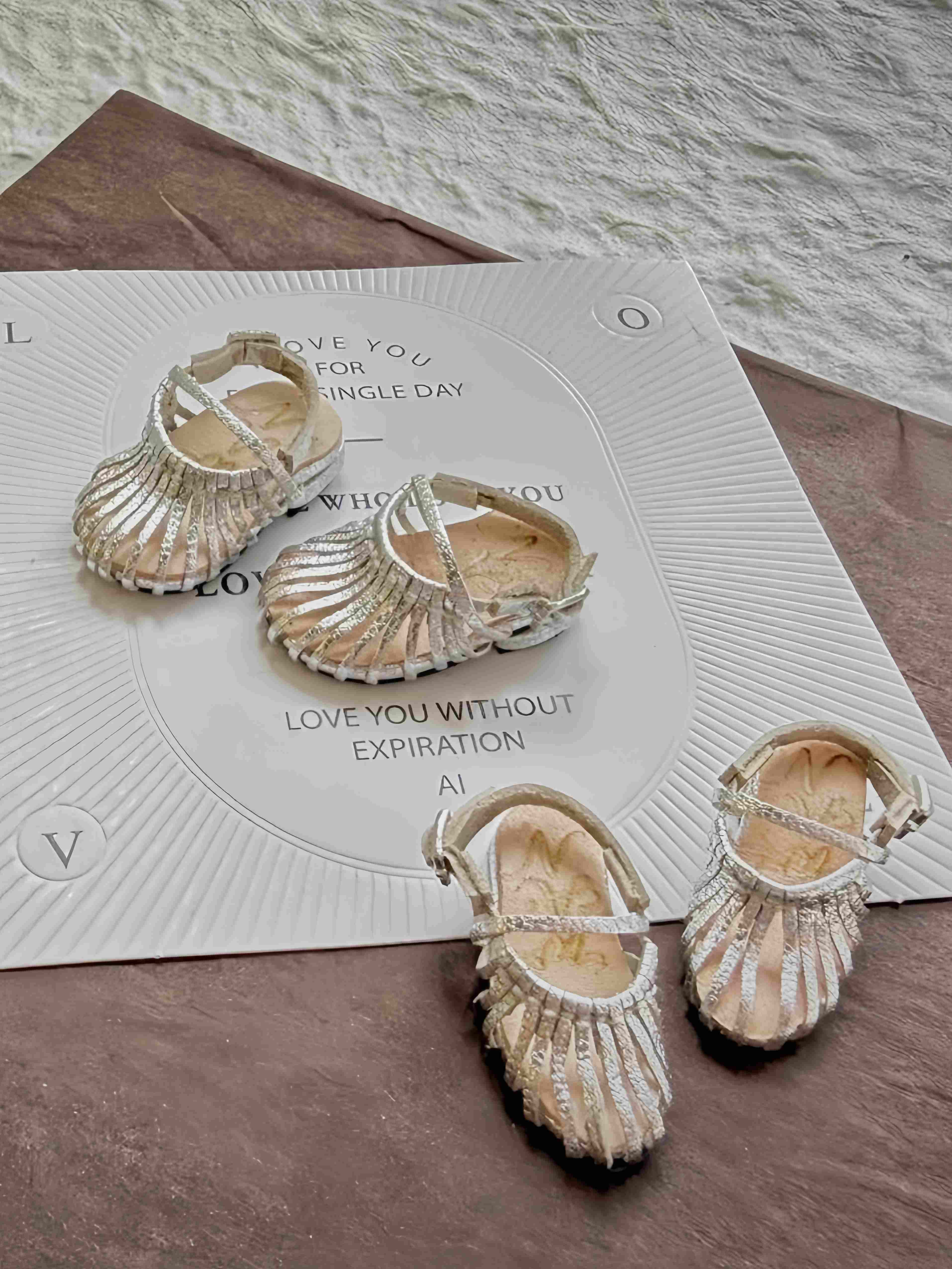 Retro Roman Leather Blythe OB11 Sandals - Handmade Doll Shoes - ToastDoll