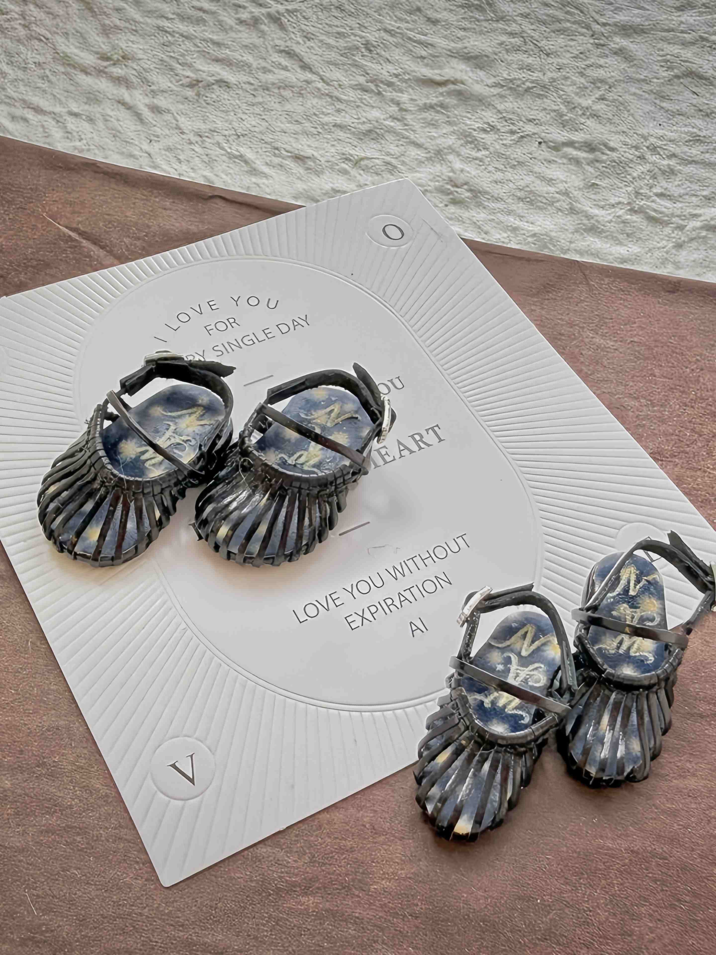 Retro Roman Leather Blythe OB11 Sandals - Handmade Doll Shoes - ToastDoll