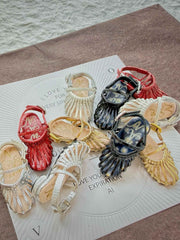 Retro Roman Leather Blythe OB11 Sandals - Handmade Doll Shoes - ToastDoll